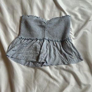Hollister Blue crop tube top